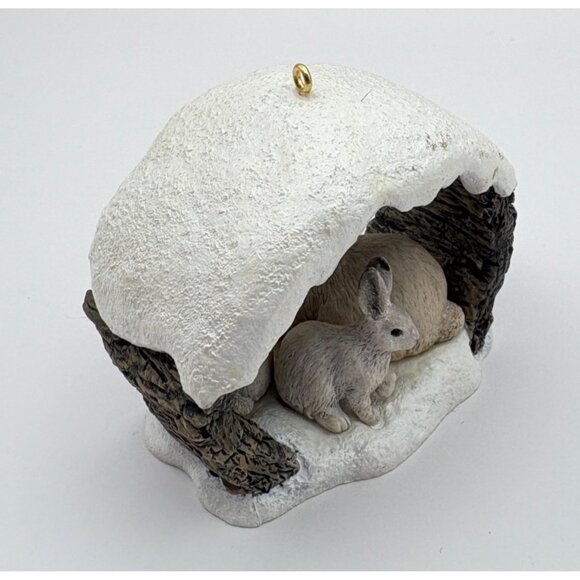 Hallmark Keepsake Snowshoe Rabbits in Winter Christmas Ornament Mark Newman 1997 - Picture 7 of 8